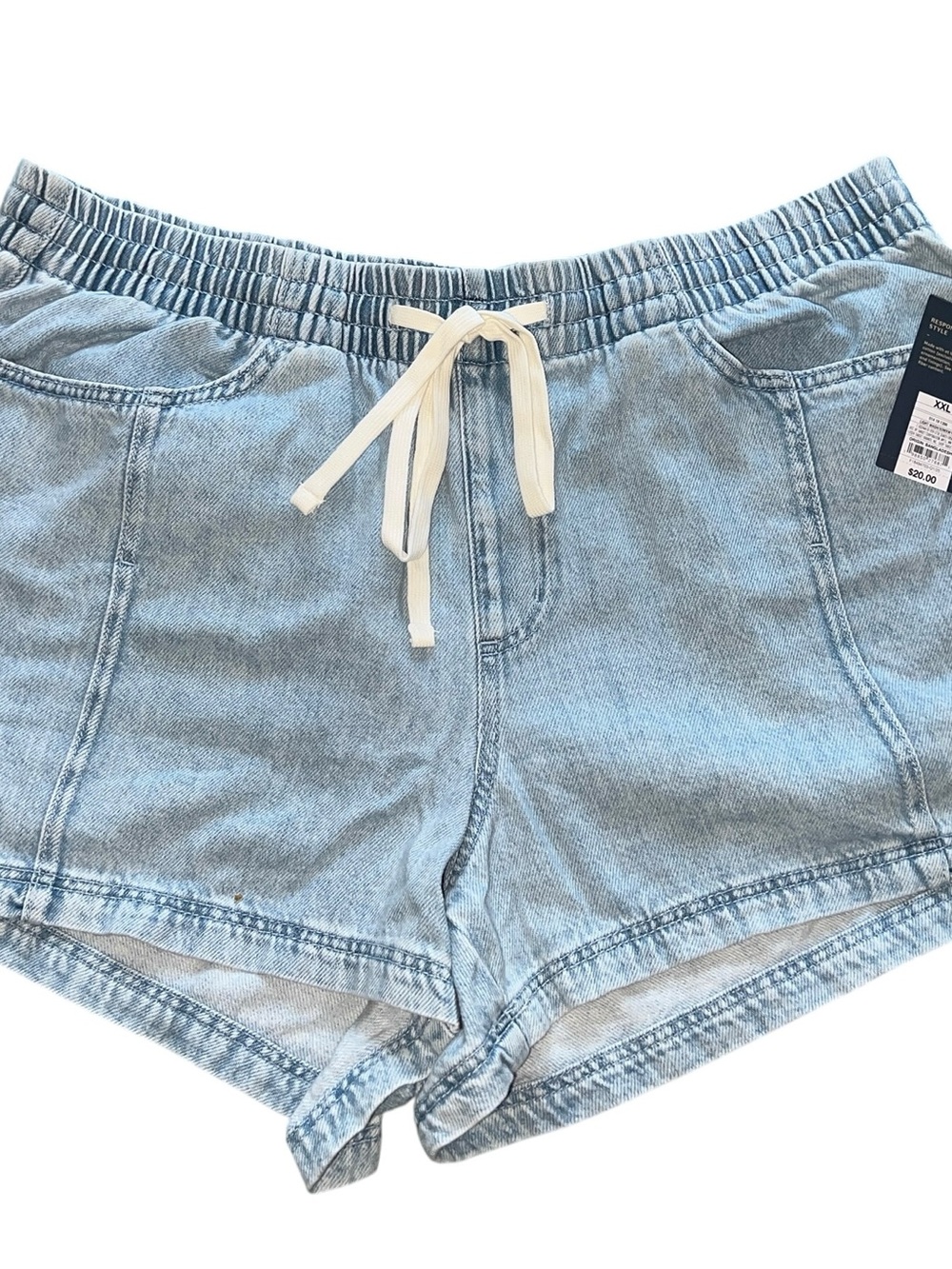 Universal Thread Light Blue Elastic Waist Denim Shorts